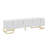 Modern Media Console TV Stand With Gold Accents And Geometric Pattern Design-606235274