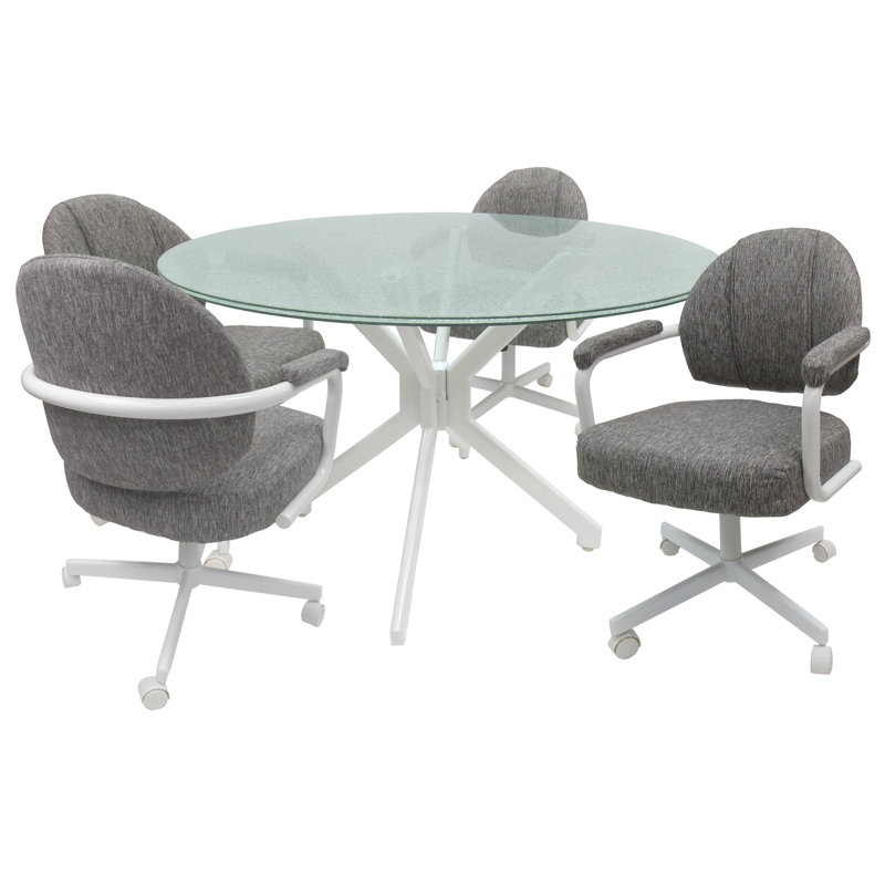 Ensemble repas pour 4 personnes Paxton, Gris Mojave, Blanc