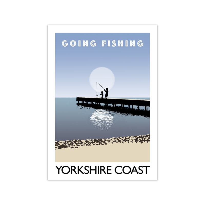 Going Fishing Yorkshire Coast by Richard O'Neill - Print, 29.7 cm H x 21 cm W x 3 cm D