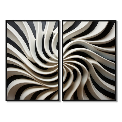 Art mural moderne noir et blanc I