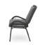 Chaise grise élégante avec structure en fer et coussin d'assise
