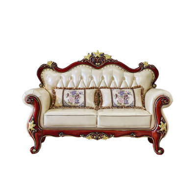 64.9'' Leather Loveseat