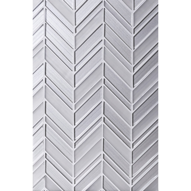 1.2" x 3.5" Glass Mosaic Wall & Floor Tile, White