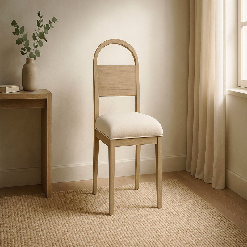Chaise en bois à dossier arqué (ensemble de 2)
