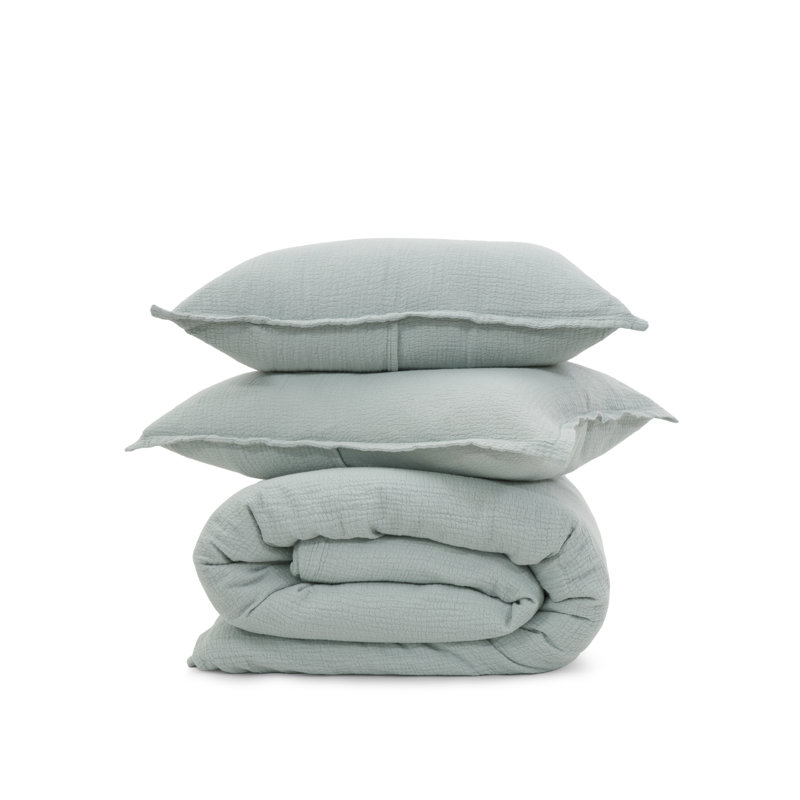 Waverly Duvet Cover, Queen Duvet Cover + 2 Standard Shams, Shore Blue