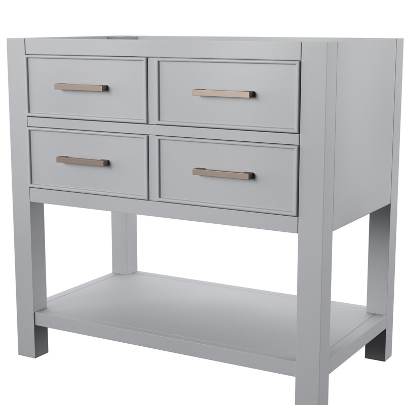 Base de meuble-lavabo simple 36 po Brooks seulement, Gris givré