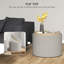 Table basse avec plateau rabattable, gris