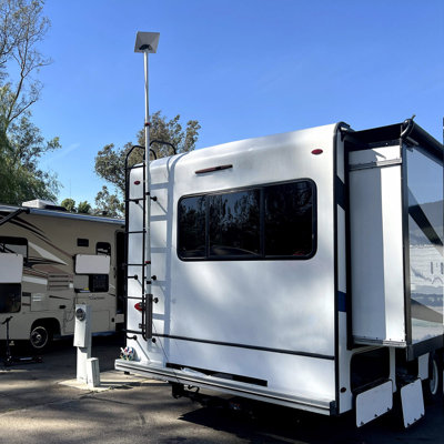  RV Ladder Mounted Flagpole Holder Camper Trailer Truck Fits 1" to 2 3/8" Pole