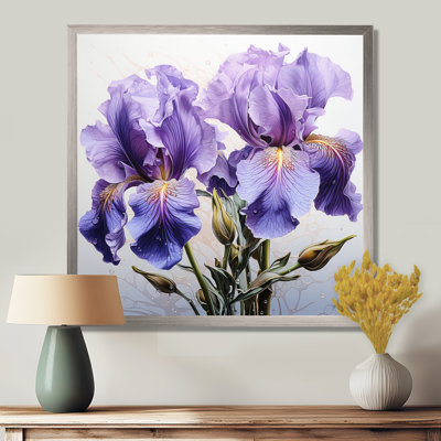 Mauve iris, splendeur réaliste - Art mural iris