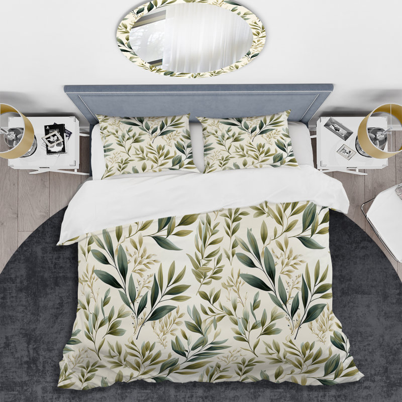 Ensemble de housse de couette Aishleen, Housse de couette simple + 1 taie décorative stan