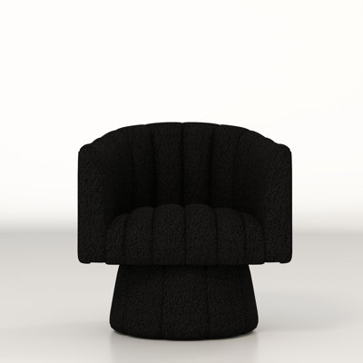 Murrow Upholstered Swivel Barrel Chair