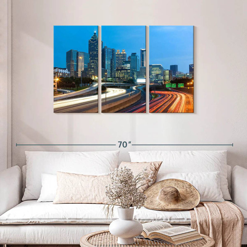 Nicci Downtown Atlanta Light Trails, 28" H x 45" W