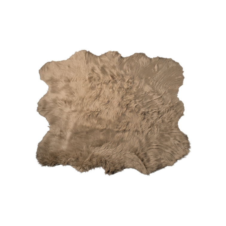 Oguz Tan Faux Sheepskin Fur Area Rug