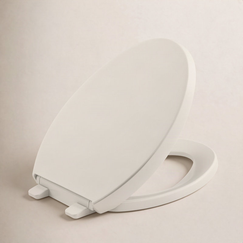 Reveal Quiet-Close with Grip-Tight Toilet Seat, Biscuit, Elongated