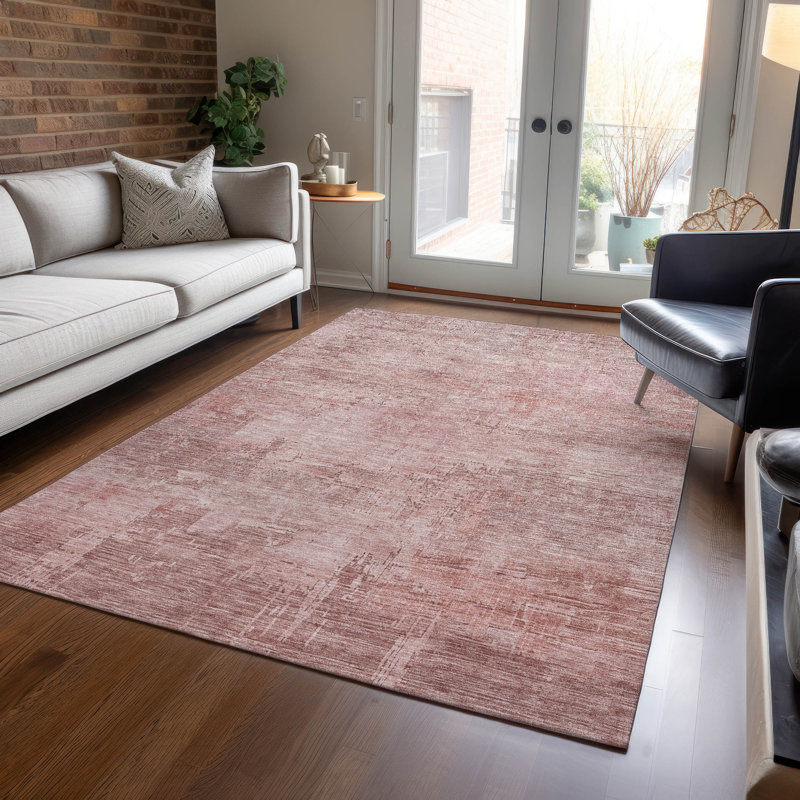 Tapis intérieur / extérieur rose Thornyx, 8 pi x 10 pi