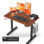 IMGadgets Bureau de travail électrique à hauteur ajustable 55 x 24 pouces 2024, 5ème génération, moteur silencieux, siège ergonomique, bureau à domicile avec boutons à mémoire de hauteur, présentoir, 2 supports (Bourbon)