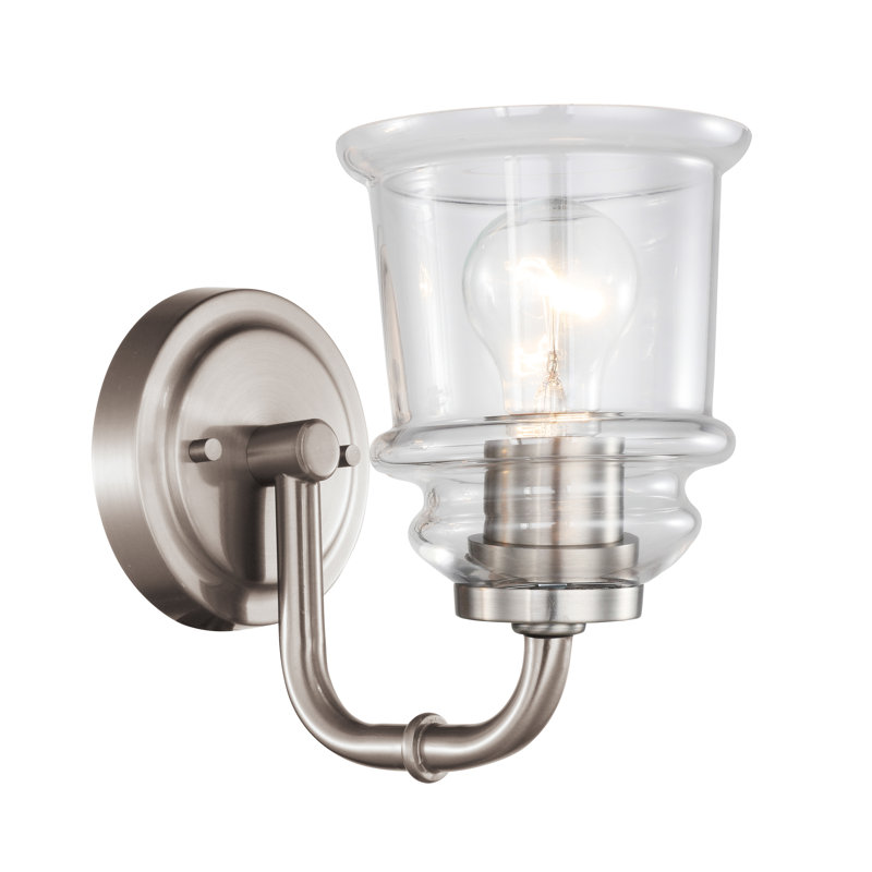 Éclairage pour meuble-lavabo à 1 lumière Shifflett, Nickel antique