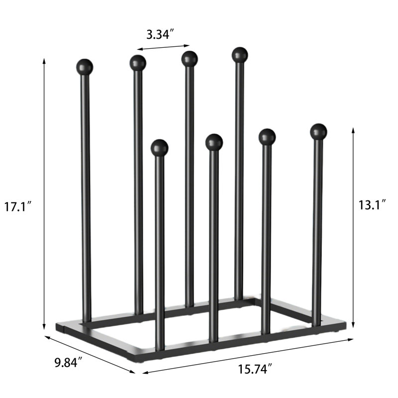 Freestanding Boot Rack, 17.1" H x 15.7" W x 9.84" D