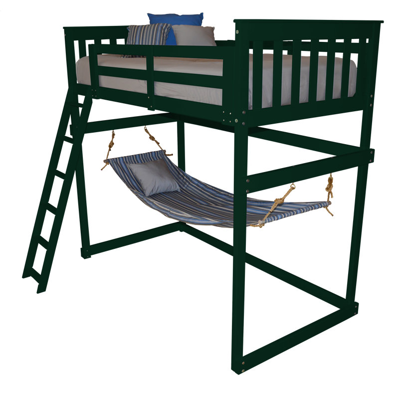 Swainsboro Kids Loft Bed, Dark Green, Full