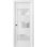 Porte coulissante française avec verre givré 3 lumières | Lucia 4070 soie blanche | Kit de garniture de quincaillerie de rail | Portes robustes intérieures en bois massif pour chambre à coucher