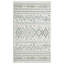 Tapis rectangulaire en coton tissé à plat à la machine marocain beige / bleu / blanc-1004520956