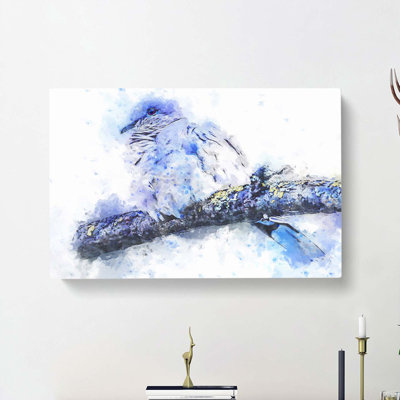 Turtledove In Abstract - Wrapped Canvas