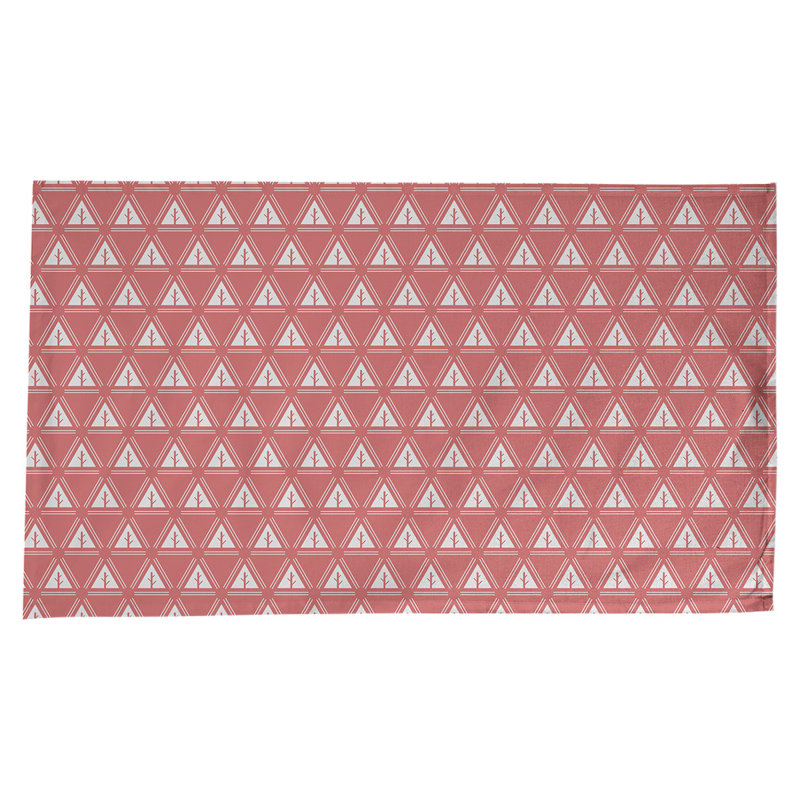 Nappe d’arbre minimaliste classique Barbra, Rouge / Blanc
