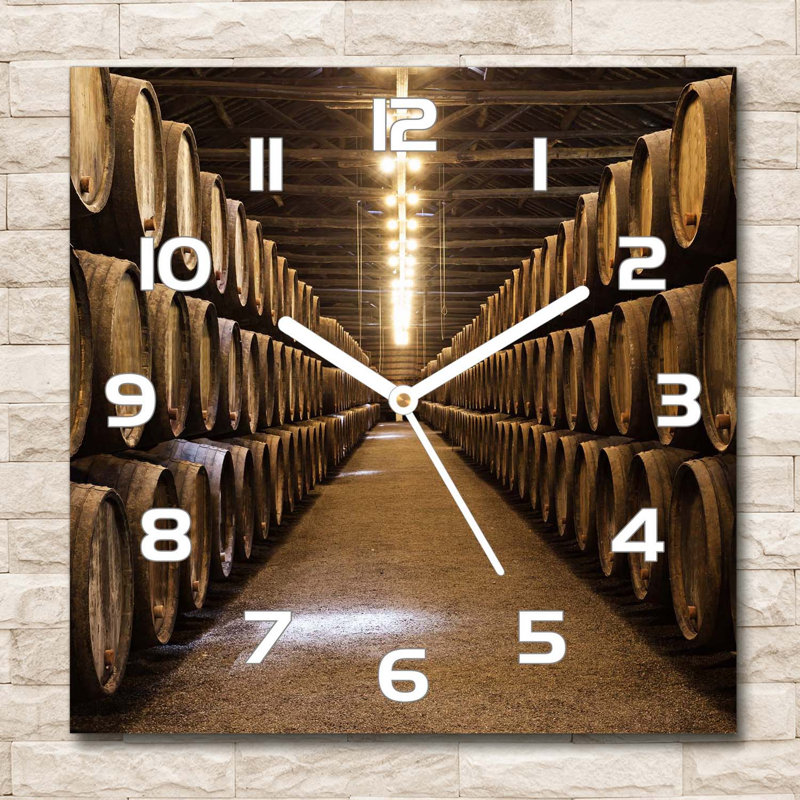Hayzel Glass Wall Clock, White