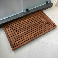 Union Rustic Cathrine Teak & Wood Shower Mat with Non-Slip Backing &  Reviews