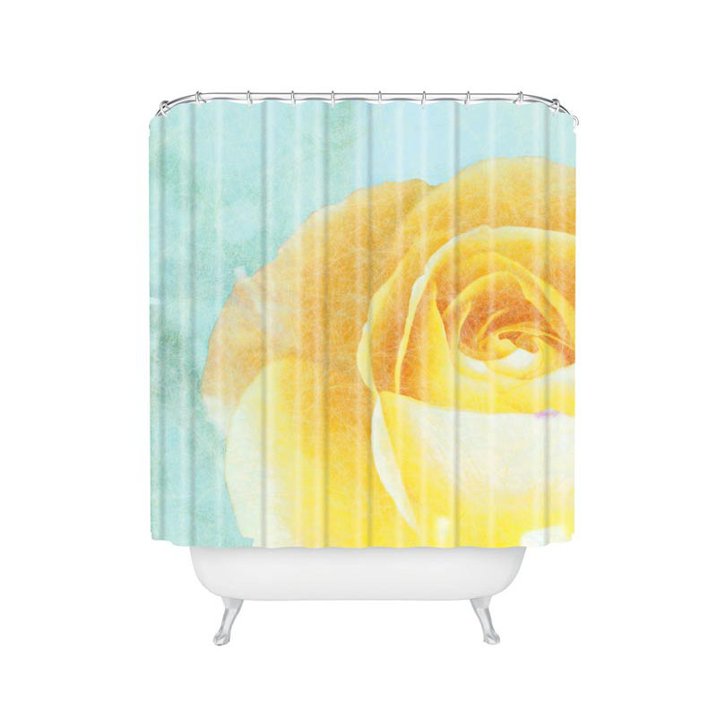 Ensemble de rideau de douche Studebaker, Bleu / Jaune