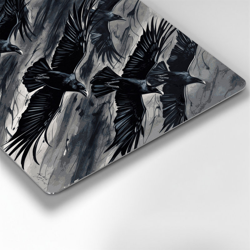 Birds Carrion Crow Black Metal Wall Art