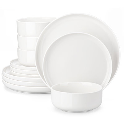 12 Piece Stoneware Dinnerware Set - Service for 4