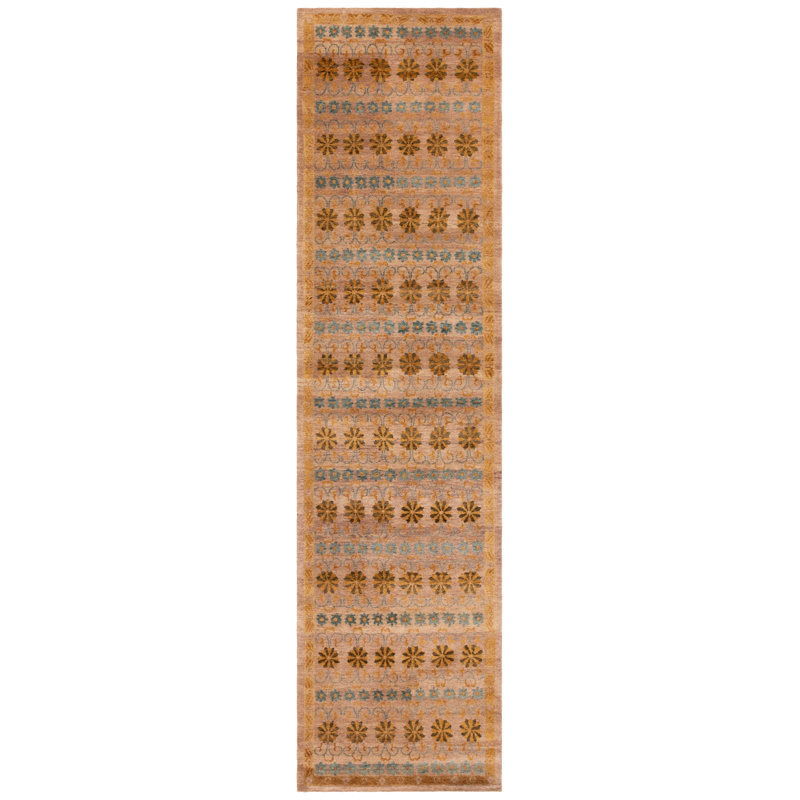 Larache Hand Knotted Wool Pile Oriental Rug, Runner 2'6" x 10'