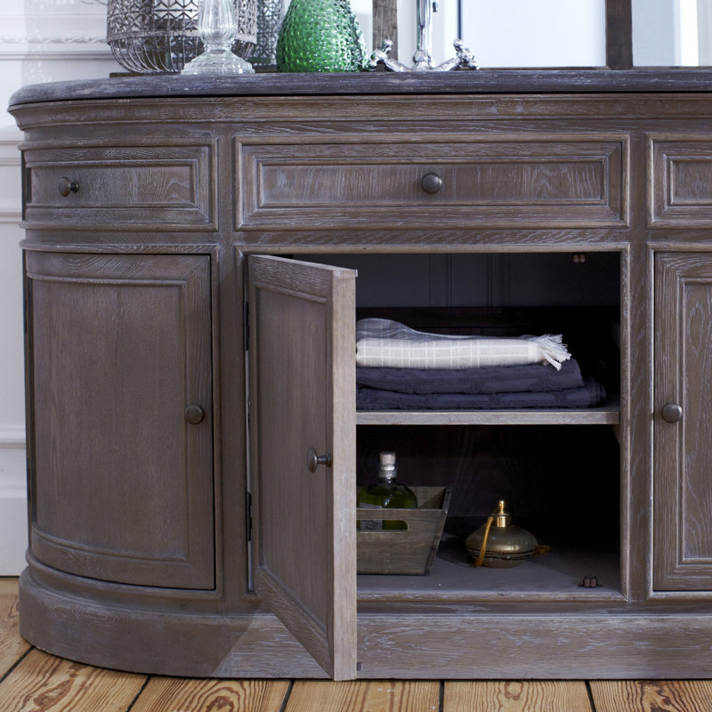 Louise Solid Oak Free-standing Vanity Unit, 180cm