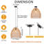 Luminaire suspendu en rotin 1 lumière 1 lumière