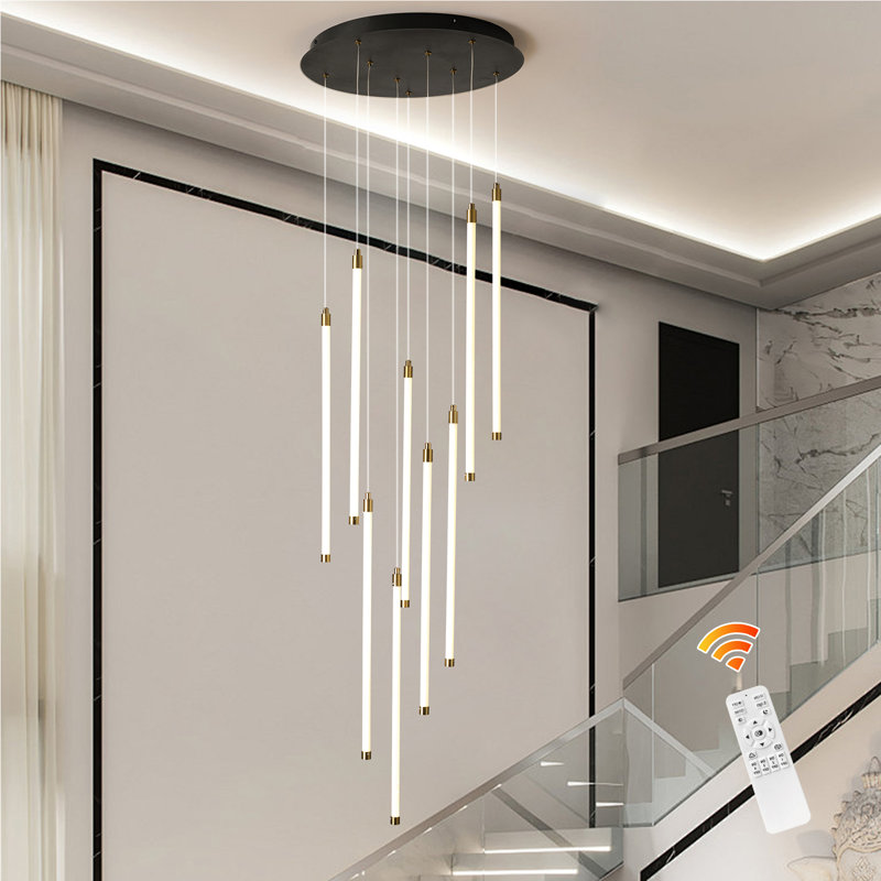 Keiri 9 - Light Modern Dimmable LED Staircase Cluster Pendant