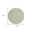 Tapis rond 8 po Mint Green