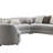 Boucle Sectional Sofa W/9 Pillows