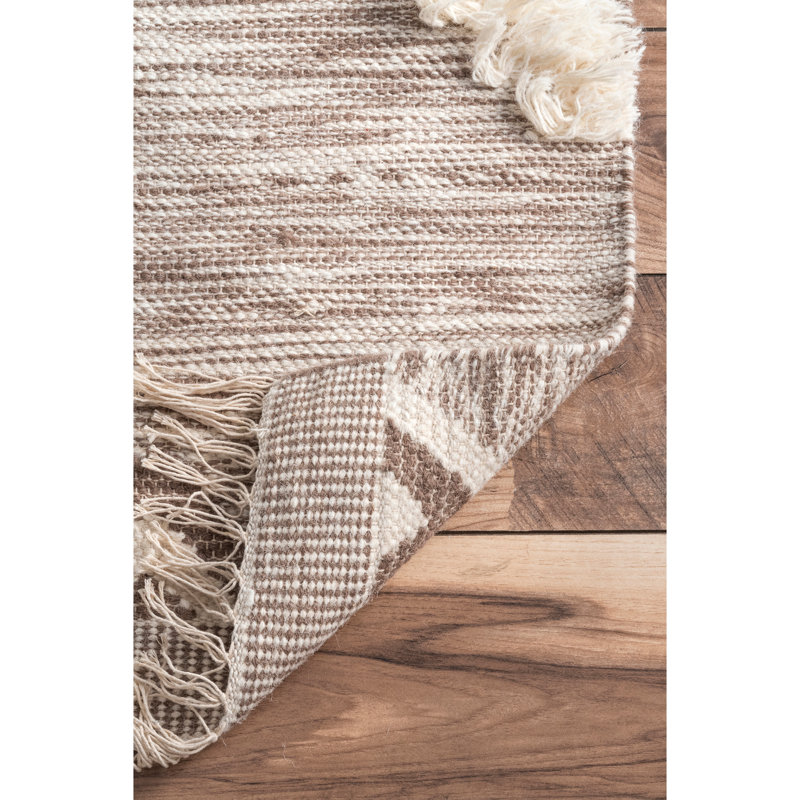 Tapis géométrique en laine noué à la main Northport, Rectangulaire 2 pi x 3 pi