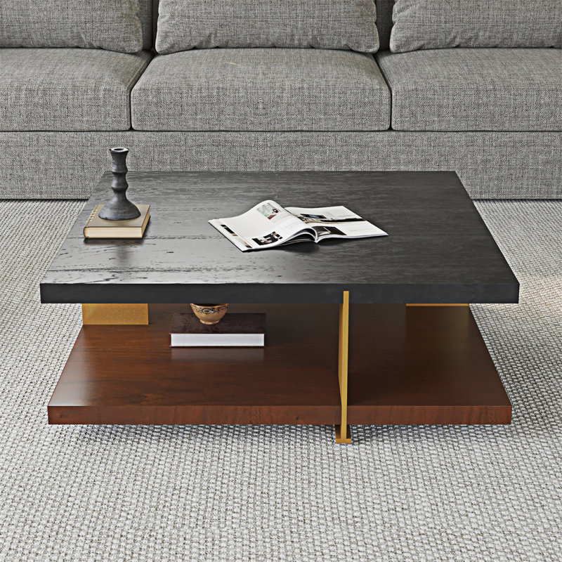 Table basse rectangulaire en bois