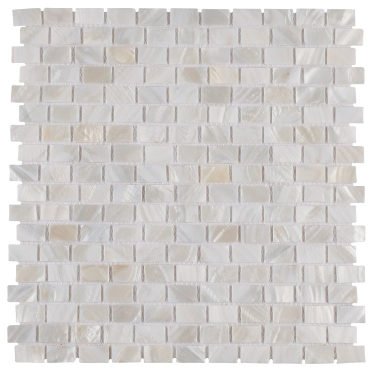 Conchella 0.57" x 0.95" Seashell Brick Joint Mosaic Tile