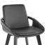 Chaise en bambou noir et similicuir noir