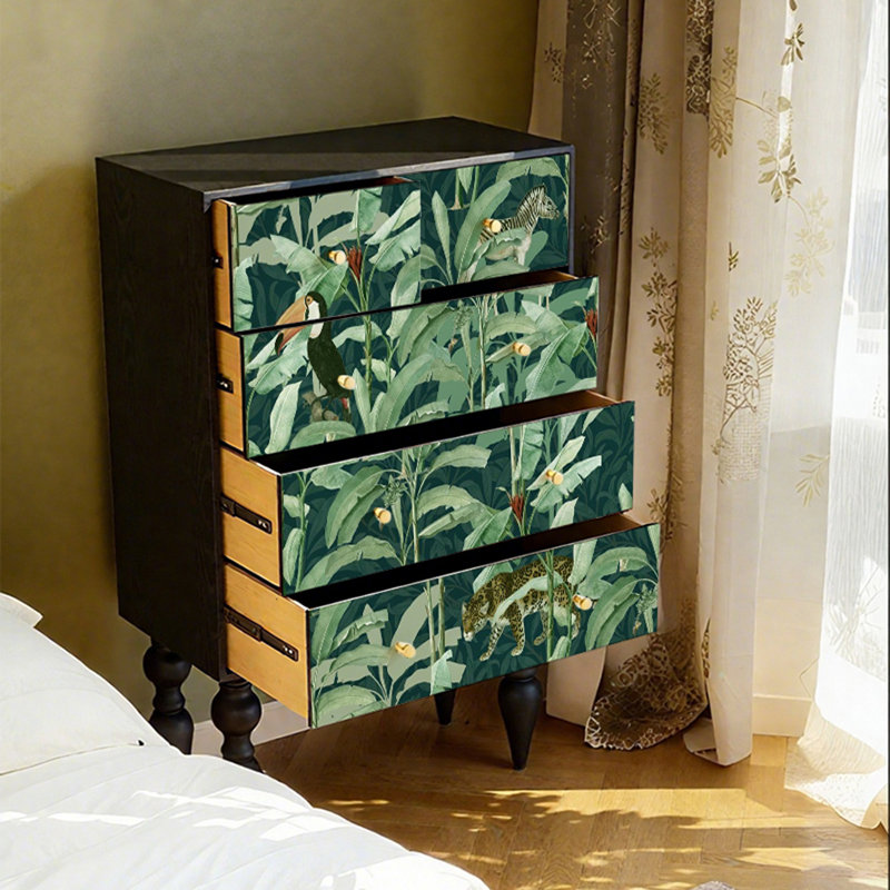 Elegant Pine Five Drawer Cabinet