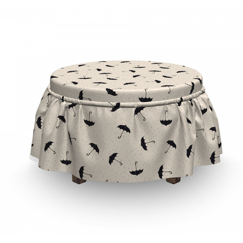 Housse pour repose-pieds dashed line droplets