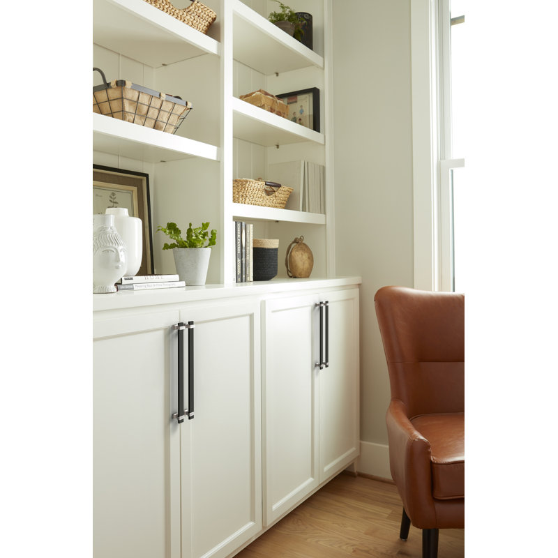 Overton 11" Brushed Nickel and Black Bar Pull