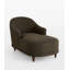Chaise longue légère et luxueuse en bois massif et laine d'agneau pour chambre et salon