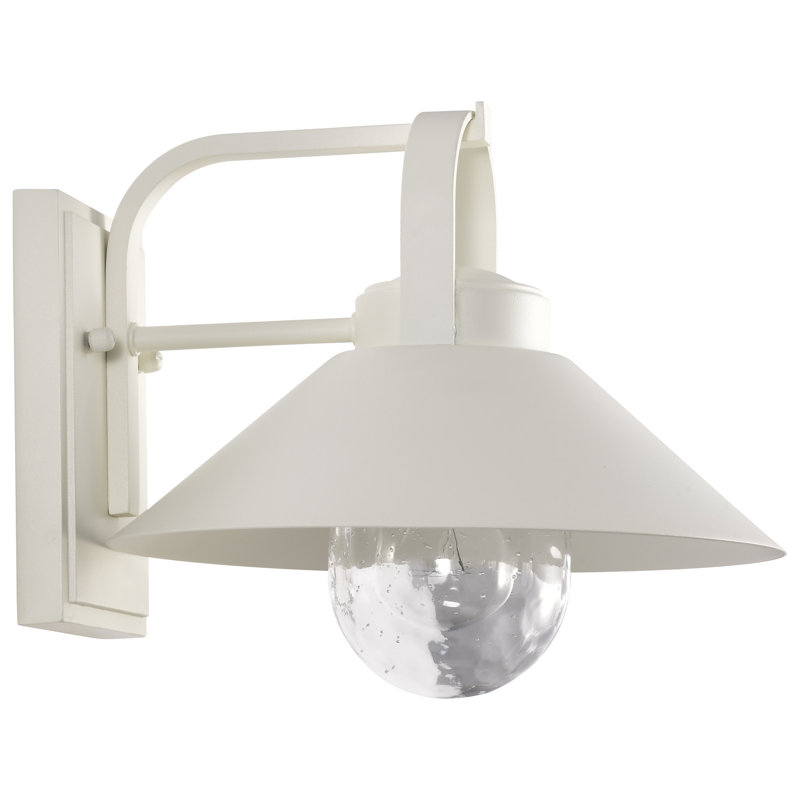 Applique murale d'extérieur moyenne Andren, Blanc, Blanc, H 8,88 po x l 10 po x P 11 po