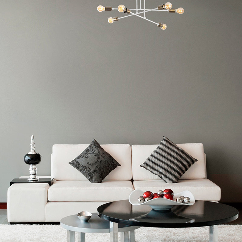 Abby 6-Light Sputnik Chandelier, White