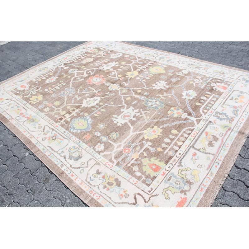 Grand tapis turc Oushak au design traditionnel pour la maison et le bureau