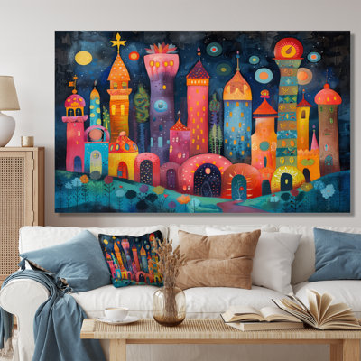 «Colorul Vibrant Russel Moscow At Night III - Moscow Wall Art Living Room»